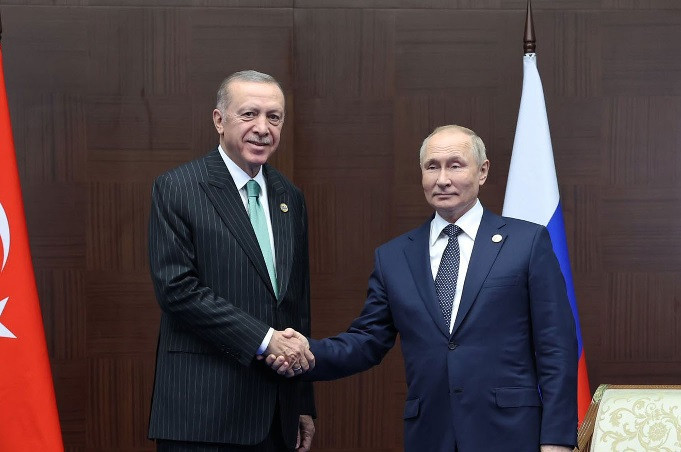 Cumhurbaşkanı Erdoğan Rusya Devlet Başkanı Putin ile görüştü