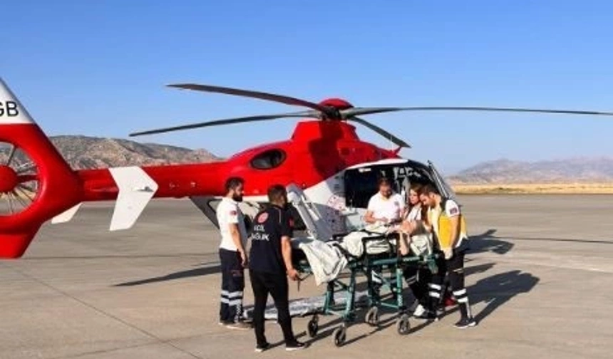 Şırnak’ta helikopter ambulans kanser hastası için havalandı