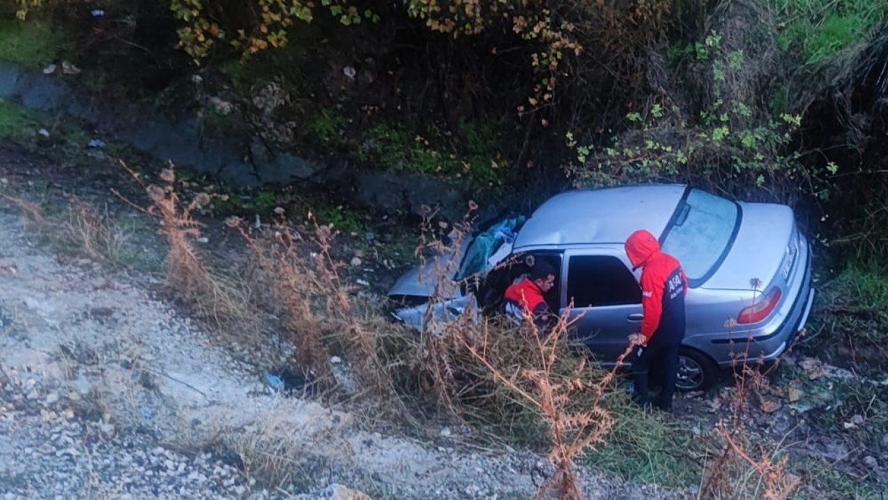 Otomobil şarampole uçtu: 1 kişi öldü, 8 kişi yaralındı