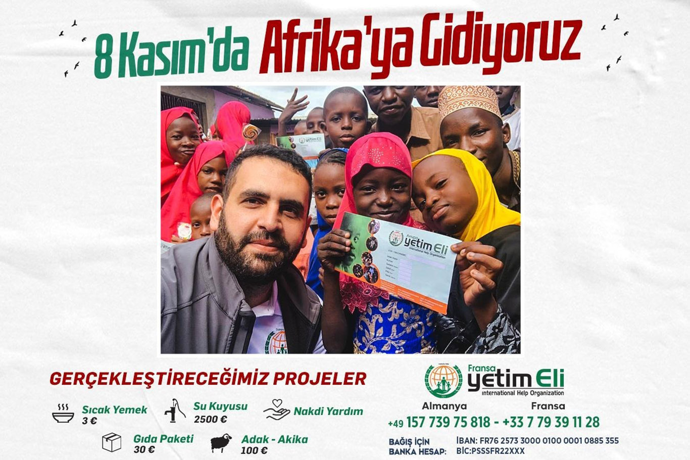 Fransa Yetim Eli, yardım çalışmaları için Afrika'ya gidiyor