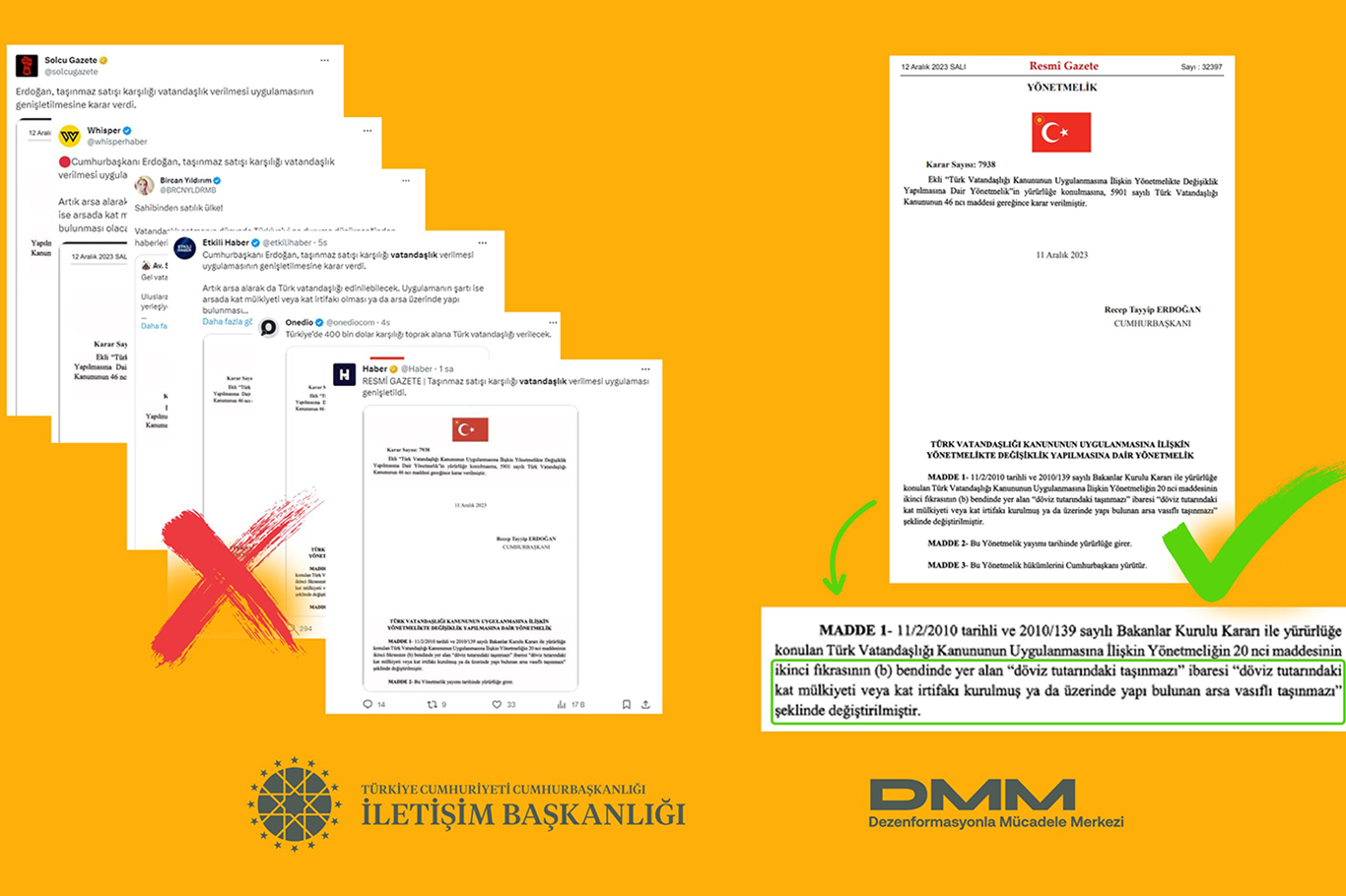 İletişim Başkanlığından "taşınmaz satışı karşılığı vatandaşlık" iddialarına yalanlama