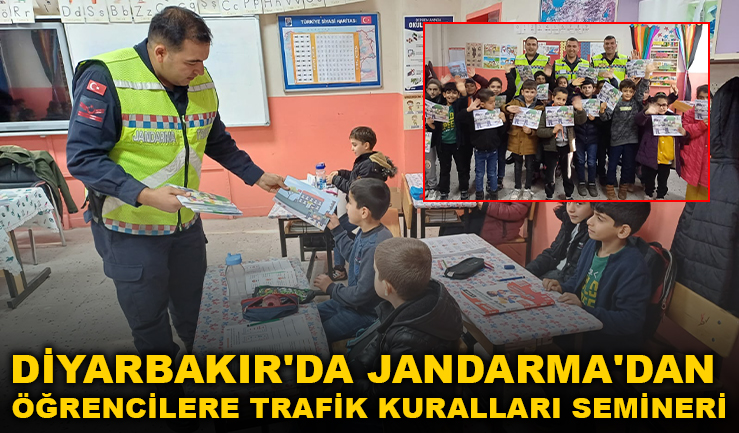 Diyarbakır'da Jandarma'dan Öğrencilere Trafik Kuralları Semineri