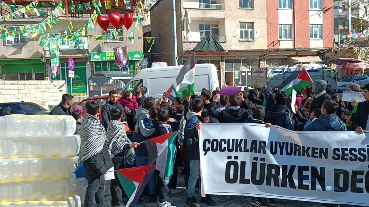 Dicleli çocuklardan Gazze’ye destek yürüyüşü