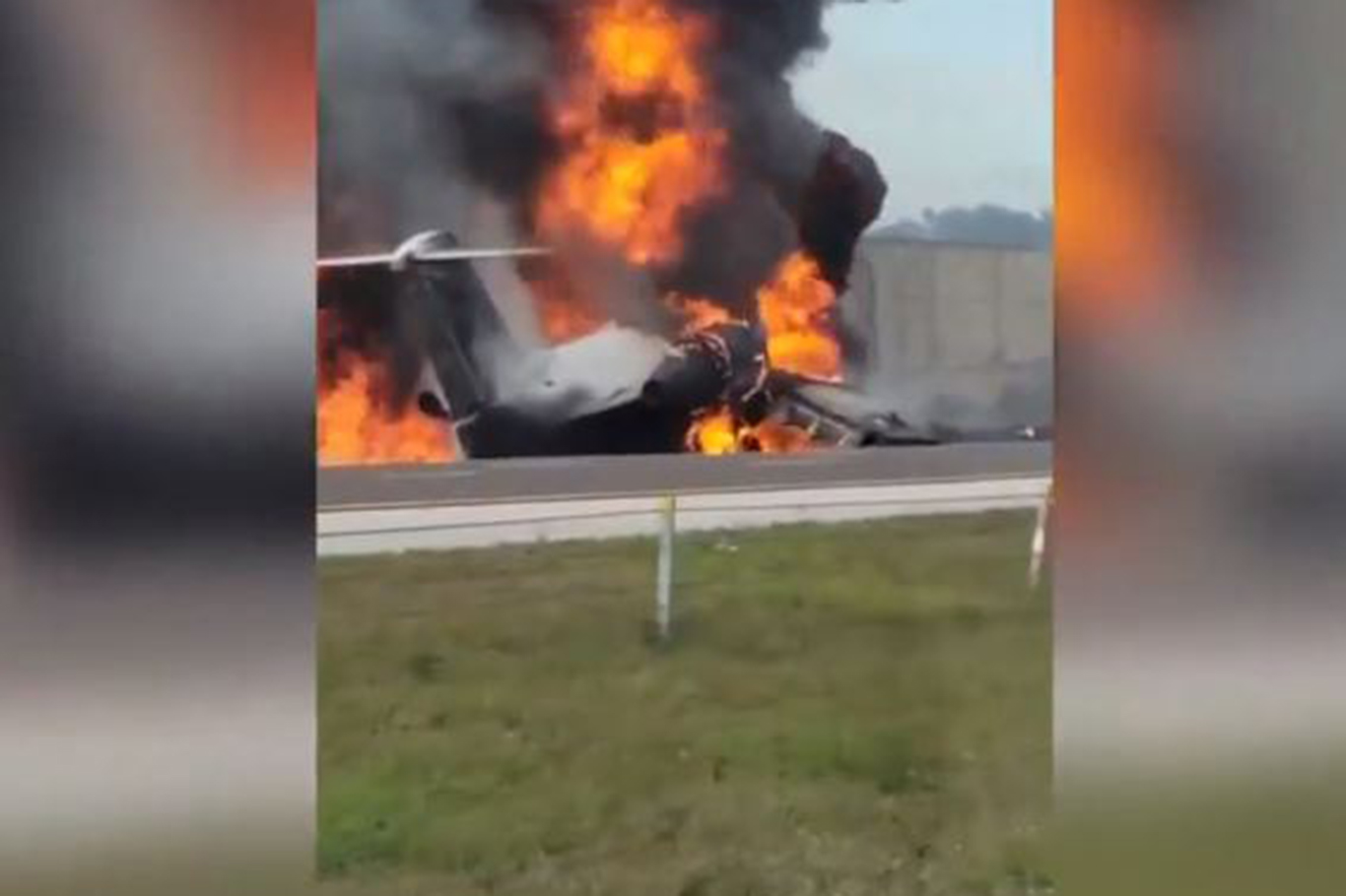 ABD'de otoyola inmeye çalışan özel jet infilak etti