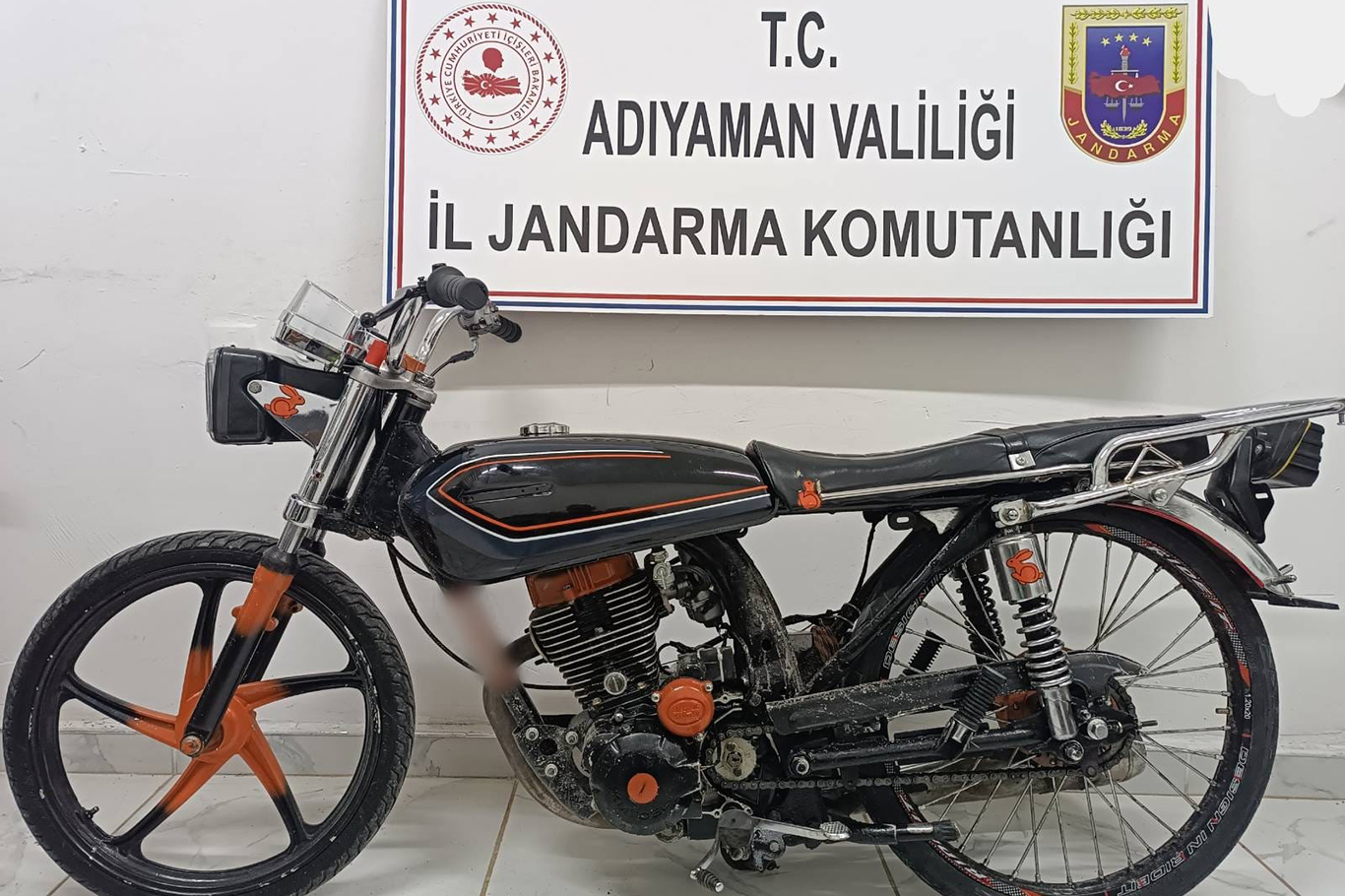 Çalınan motosiklet Adıyaman'da bulundu