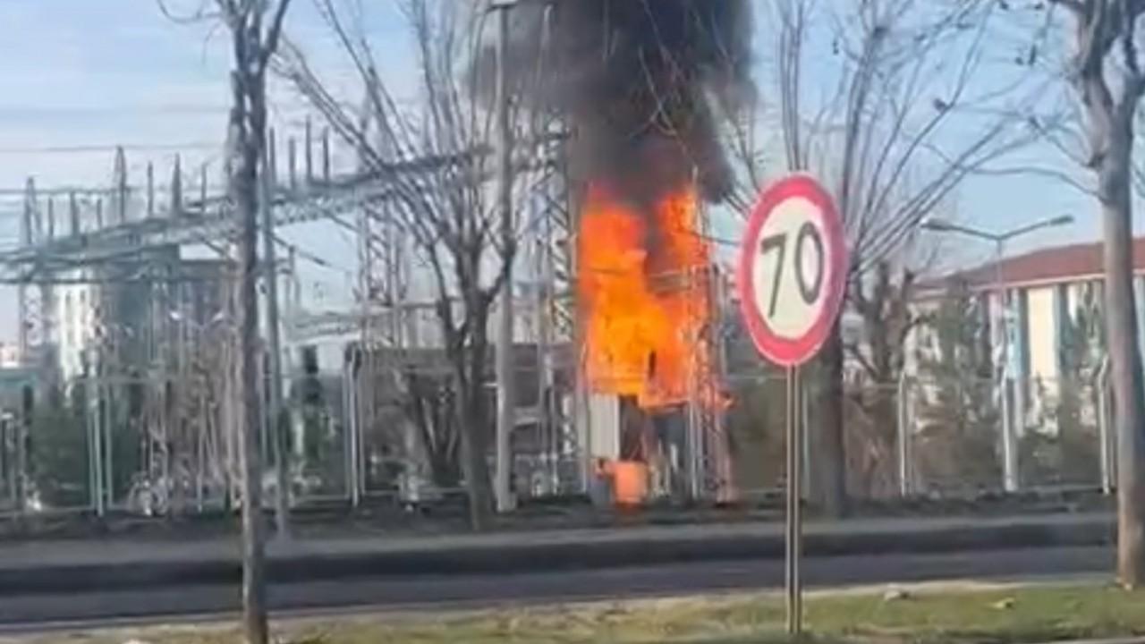 Trafo merkezinde korkutan yangın