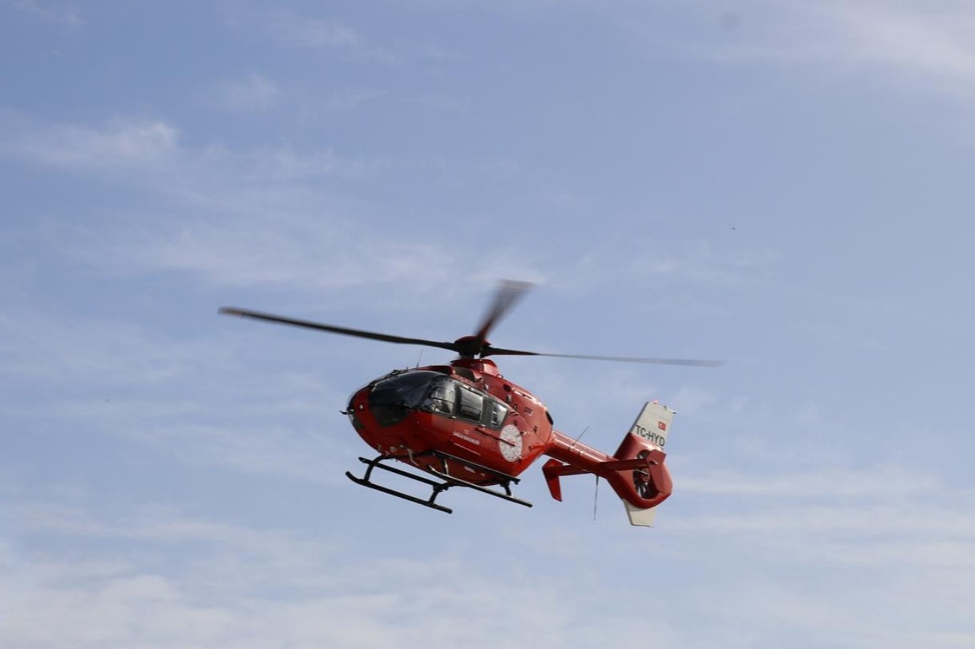 86 yaşındaki hasta için Helikopter ambulans havalandı