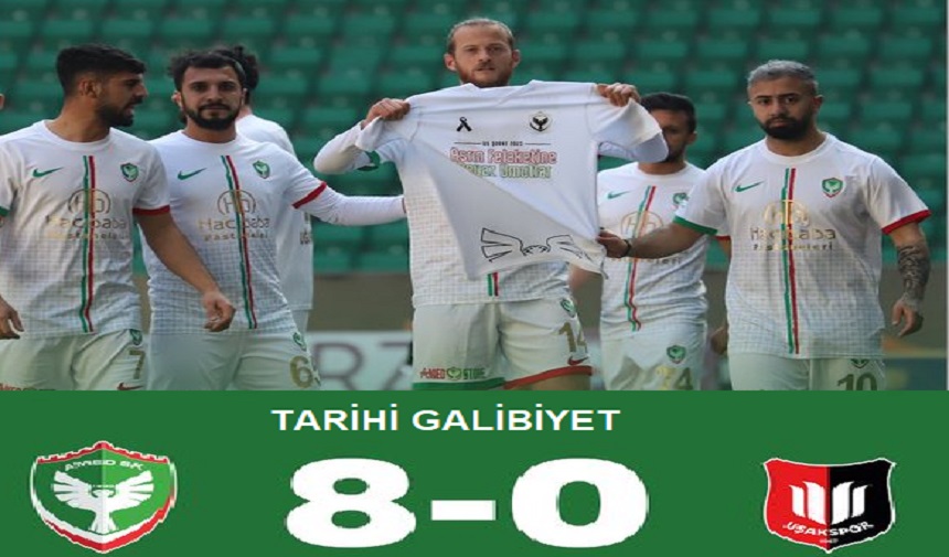 Amedspor'dan 8-0'lık tarihi galibiyet!