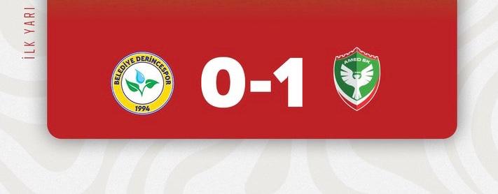 Amedspor İlk yarıyı önde kapattı!