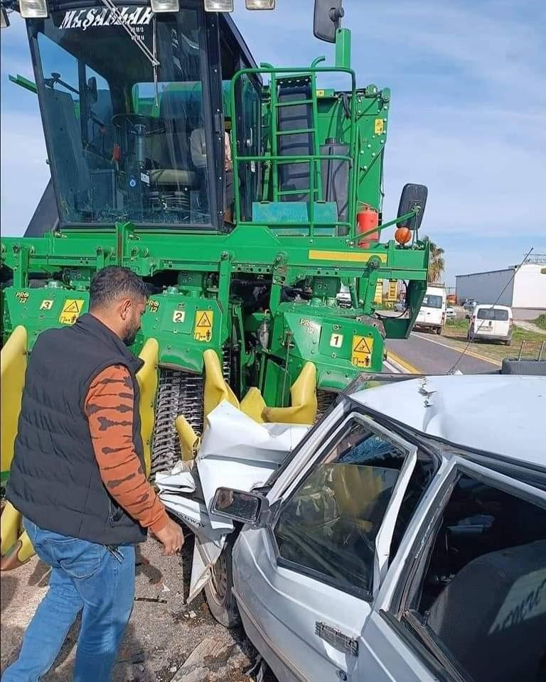 Şanlıurfa’da biçerdöver ile otomobil çarpıştı: 1 ölü, 1 yaralı