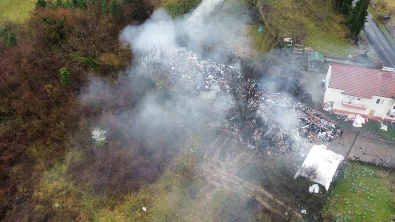 Depoda çıkan yangın 14 saat sonra söndürüldü