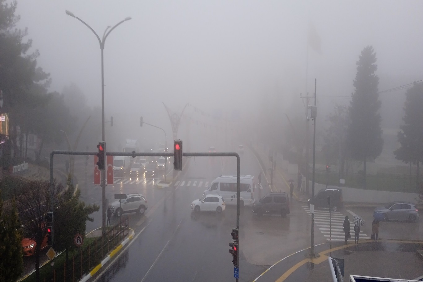 Mardin’de yoğun sis etkili oldu