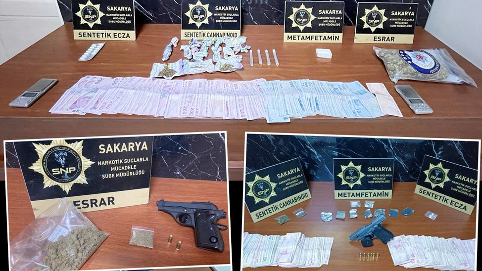 Sakarya’da uyuşturucu operasyonu: 15 gözaltı