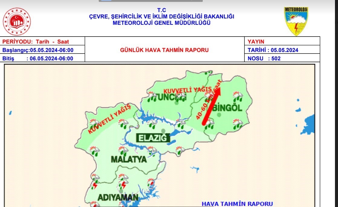 Tunceli'de Kuvvetli Yağış Uyarısı: Sel ve Ulaşım Sorunlarına Dikkat!