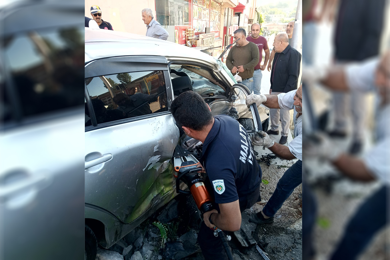 Malatya'da çekici ile otomobil çarpıştı: 3 yaralı