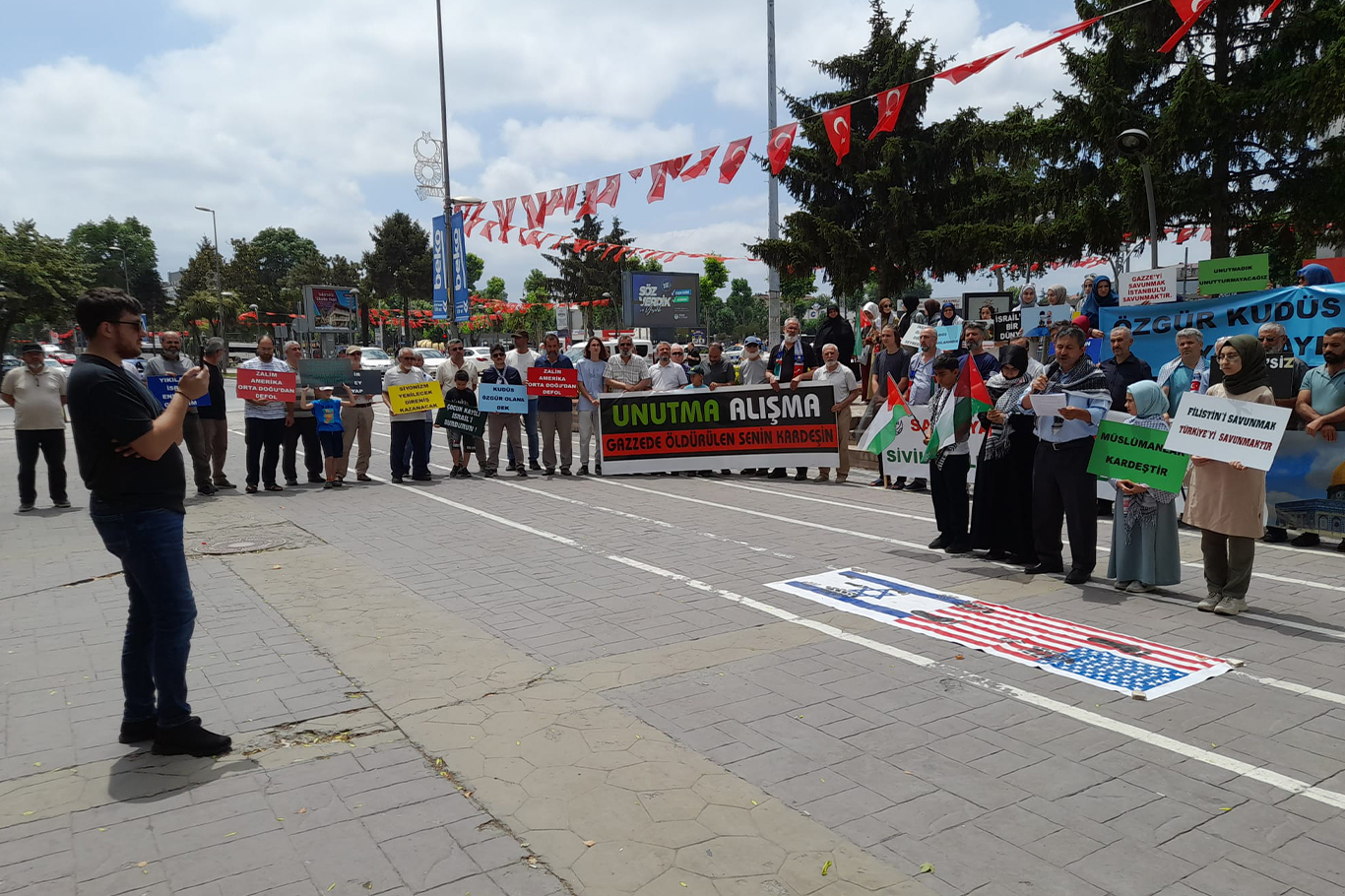 Sakarya'da Gazze nöbeti 29 haftadır devam ediyor