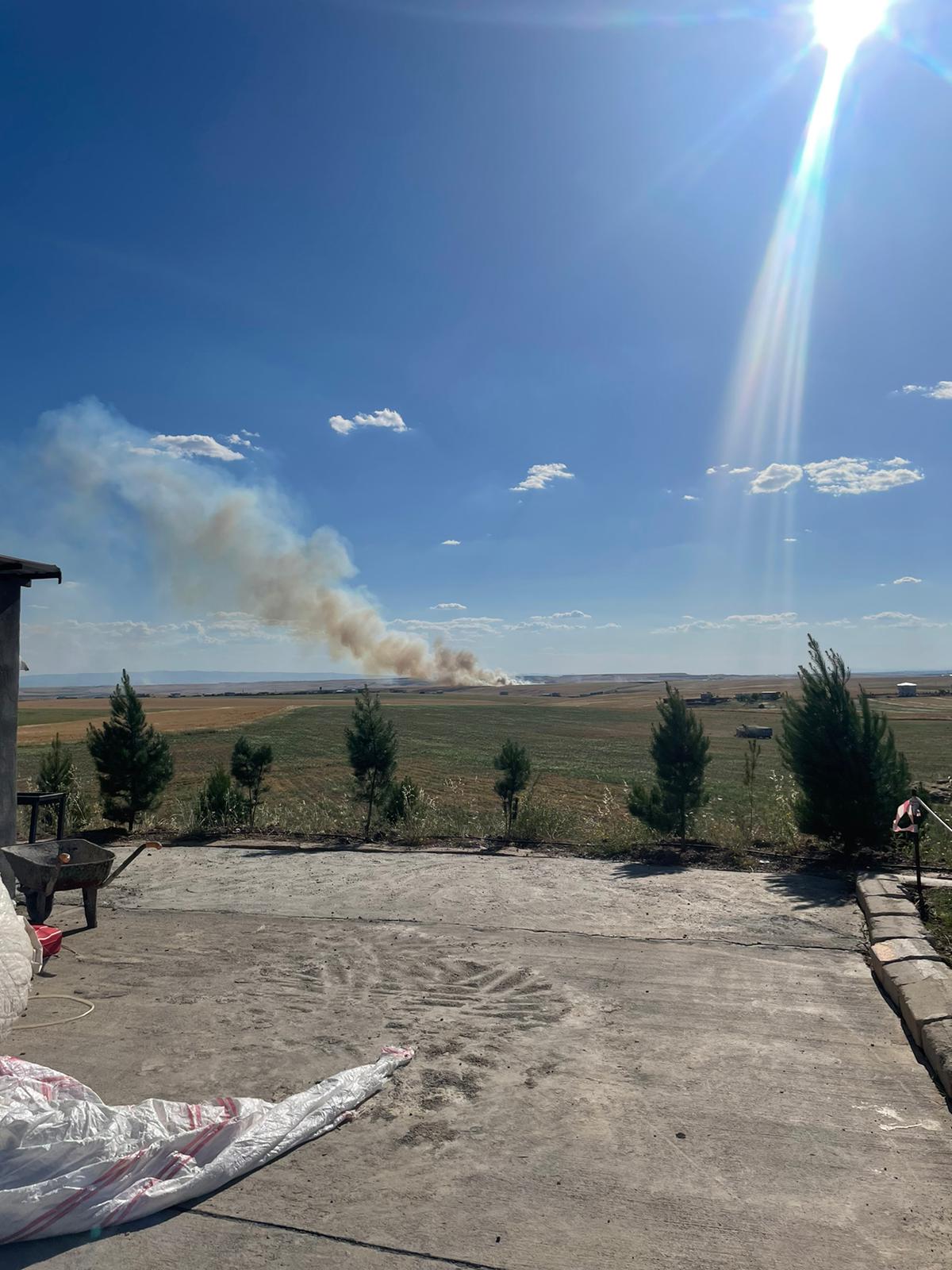 Diyarbakır'da 2 bin dönümlük buğday tarlası alevlere teslim