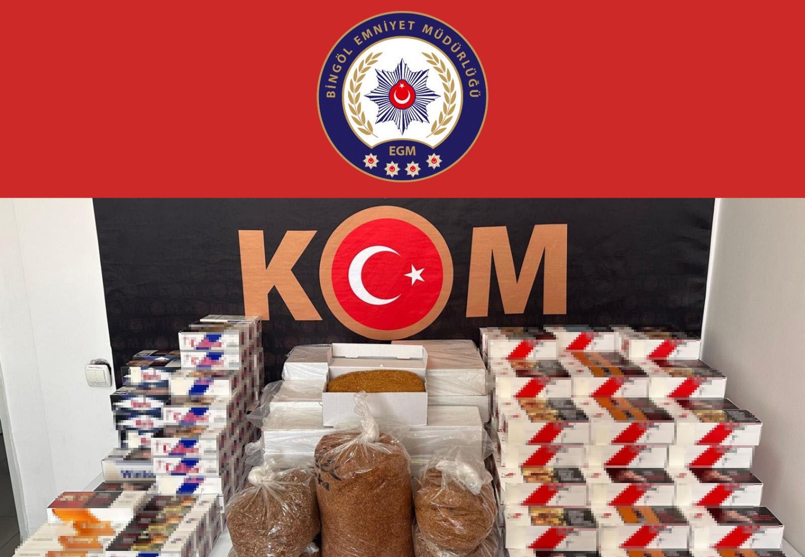 40 bin boş makaron ve 30 kilo açık kıyılmış tütün ele geçirildi