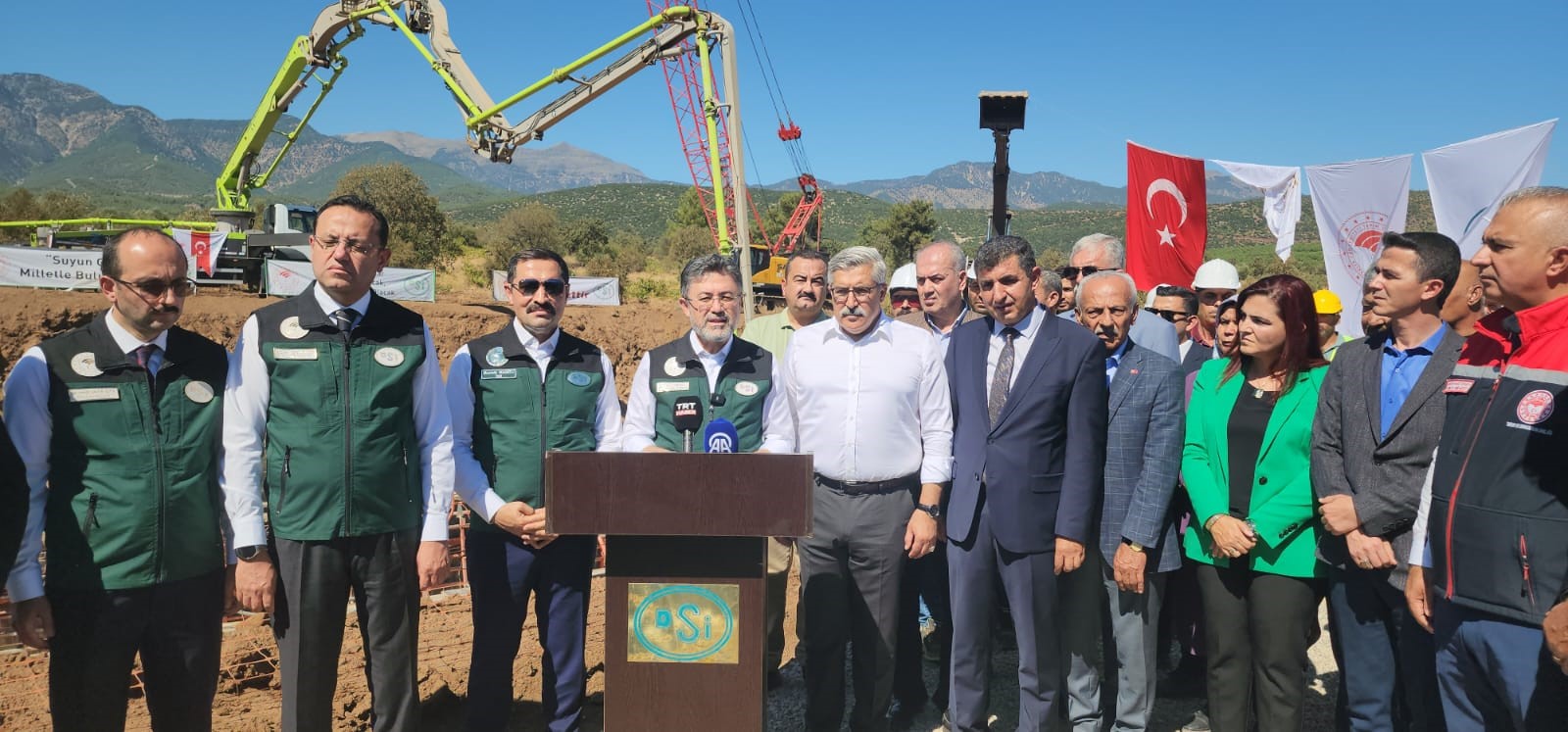 Bakan Yumaklı, Tahtaköprü Barajı sulama hattı çalışmalarını inceledi