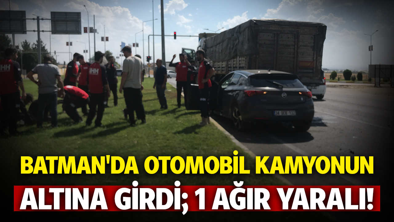 Otomobil kamyonun altına girdi, yaralı deprem tatbikatından dönen ekip tarafından kurtarıldı!