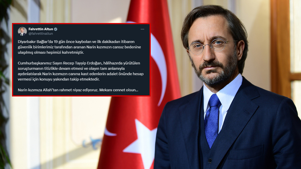 İletişim Başkanı Fahrettin Altun'dan Narin açıklaması