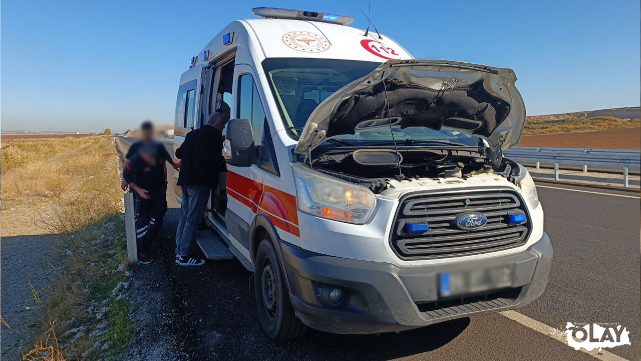 Diyarbakır'da Siirt ambulansı arıza yaptı!