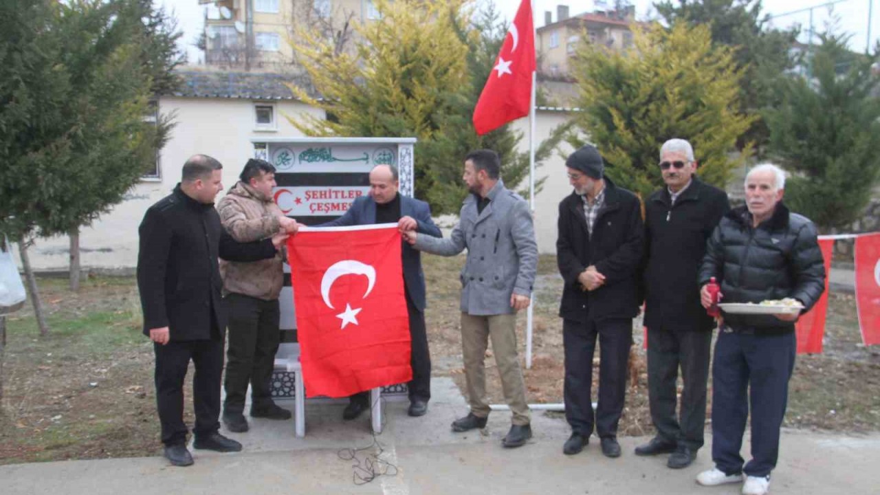 Şehitler çeşmesi dualarla hizmete açıldı