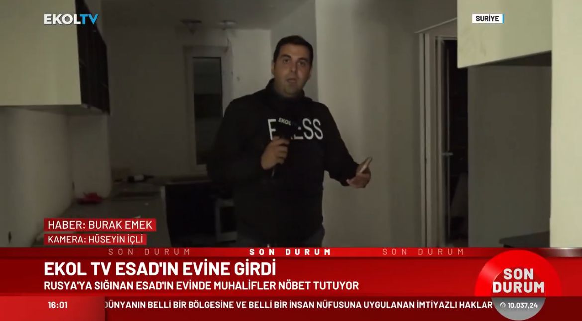 Ekol TV Diyarbakır Ekibi Esad’ın Konutuna İlk Giren Ekip Oldu