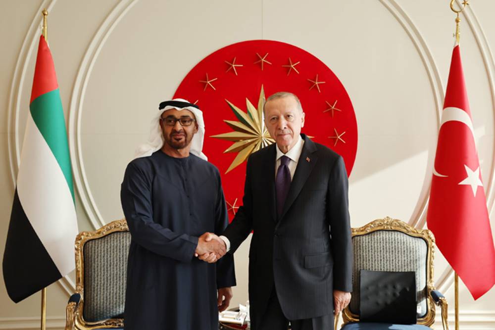 Cumhurbaşkanı Erdoğan, BAE Devlet Başkanı Muhammed bin Zayed ile bir araya geldi