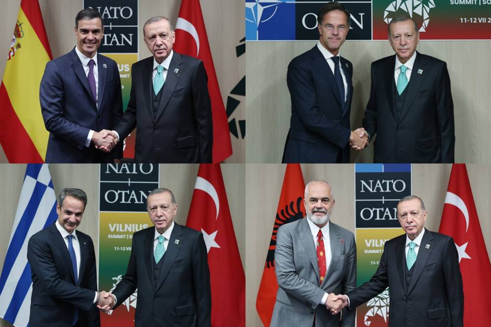 Cumhurbaşkanı Erdoğan'ın NATO Zirvesinde temasları sürüyor