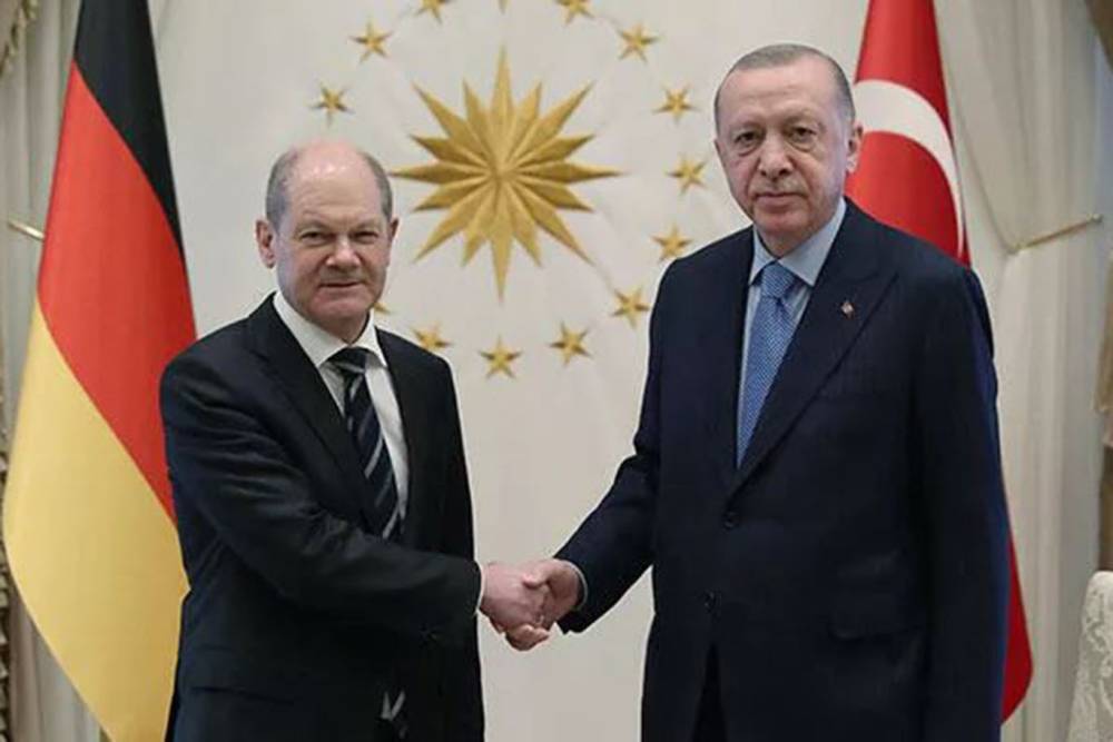 Cumhurbaşkanı Erdoğan Olaf Scholz ile görüştü