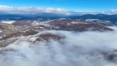 Ankara’da yeşil ile beyazın buluşması havadan görüntülendi