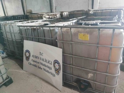 Aydın’da 2 bin 940 litre tağşiş yağ ele geçirildi