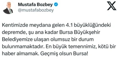 Başkan Bozbey’den deprem açıklaması...