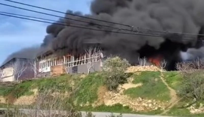 Bozdoğan’da iş yeri yangını