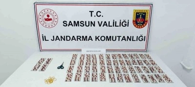 Samsun’da 2 kişi 784 adet uyuşturucu hapla yakalandı