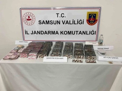 Samsun’da 4 bin 555 adet hapla yakalanan şahıs tutuklandı