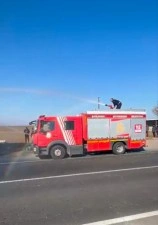 Şanlıurfa-Diyarbakır yolunda tır yangını