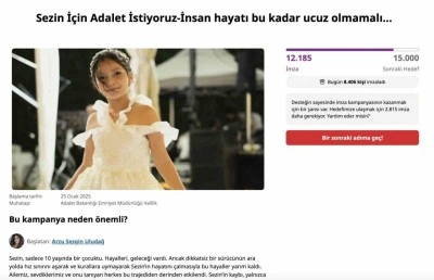 Trafik kazasında ölen 10 yaşındaki Sezin için 12 binin üzerinde imza