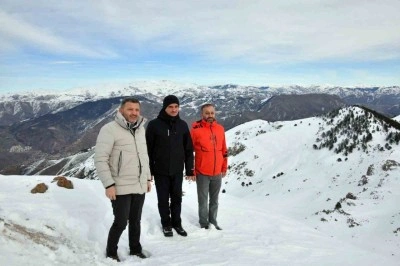 Vali Baruş Süleymaniye Kayak Merkezi’nin yapılacağı alanda incelemelerde bulundu